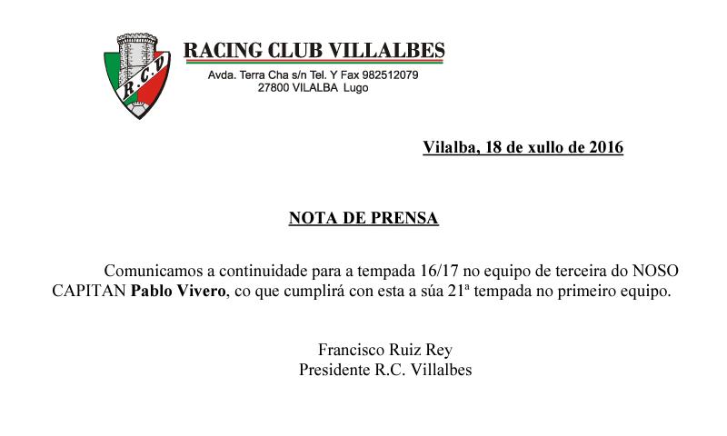 Comunicado Vivero