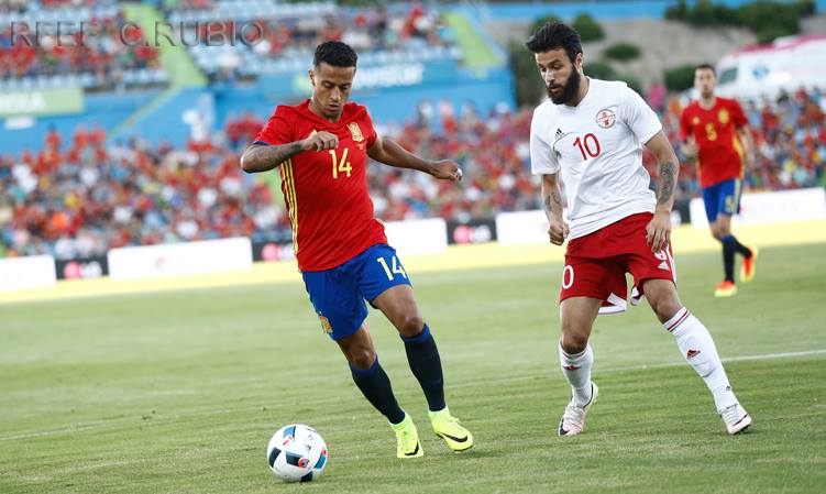 Thiago Alcántara en un partido de la SeFutbol