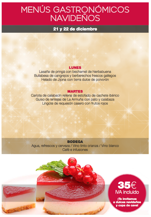 Menús 21 y 22 de diciembre