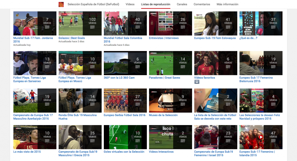 listas youtube