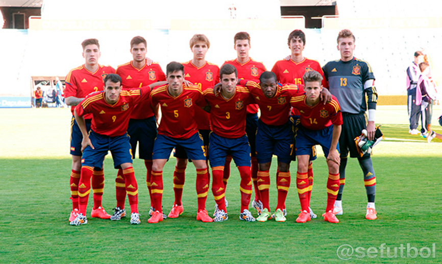 Marcos Llorente con la Sub-19 en Vigo