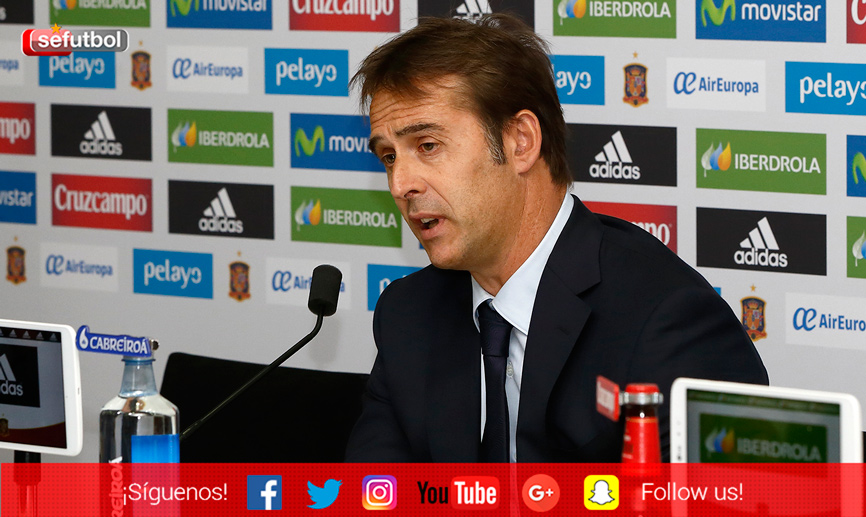 Julen Lopetegui atiende a los medios