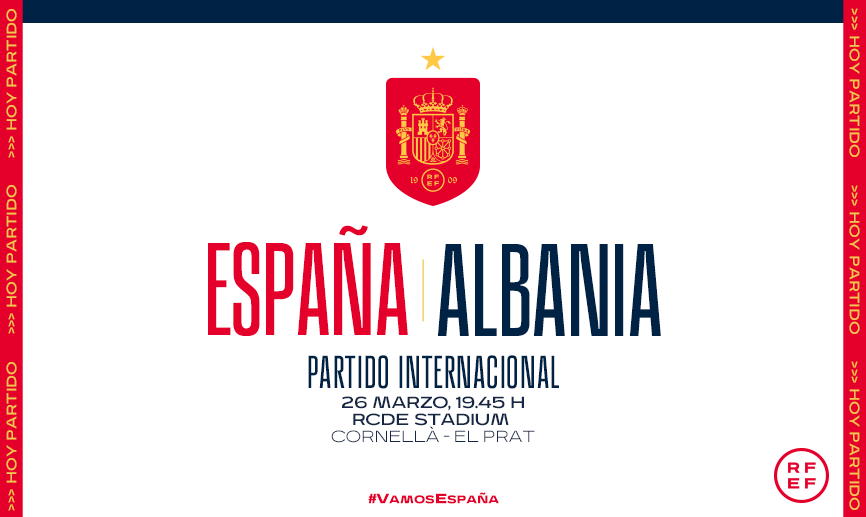 España y Albania se enfrentan en el RCDE Stadium