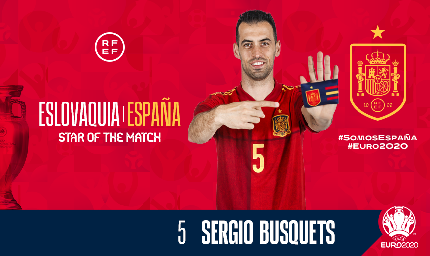 Sergio Busquets, mejor jugador del Eslovaquia-España en Sevilla