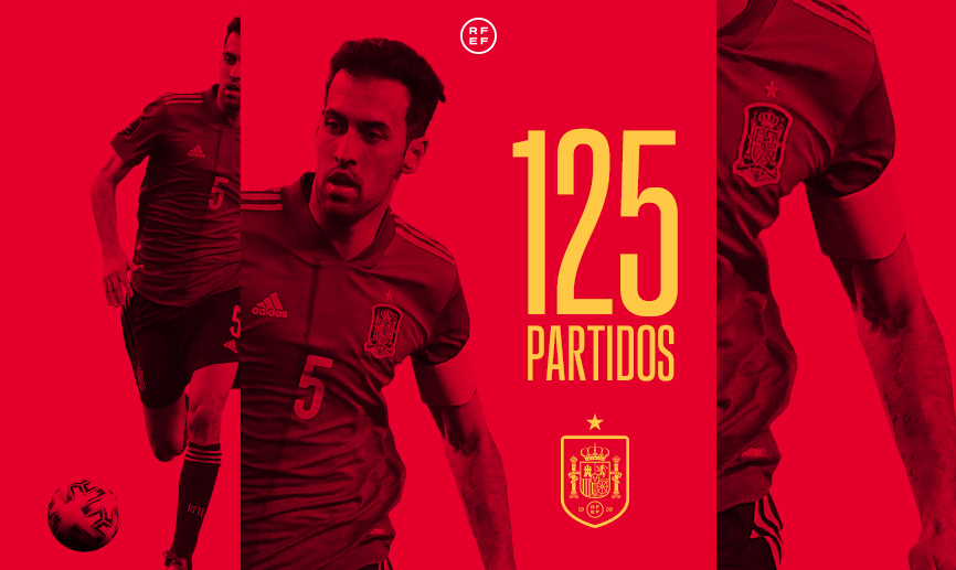 Sergio Busquets amplía su leyenda hasta los 125 partidos con España