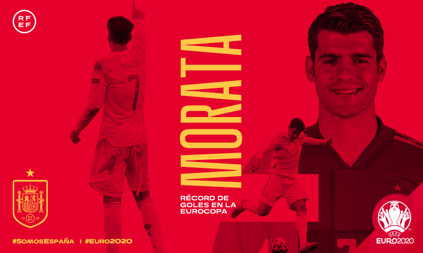 Álvaro Morata se convierte en el máximo artillero español en la historia de la Eurocopa 