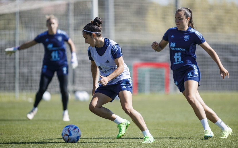 Oihane en un entrenamiento en Las Rozas