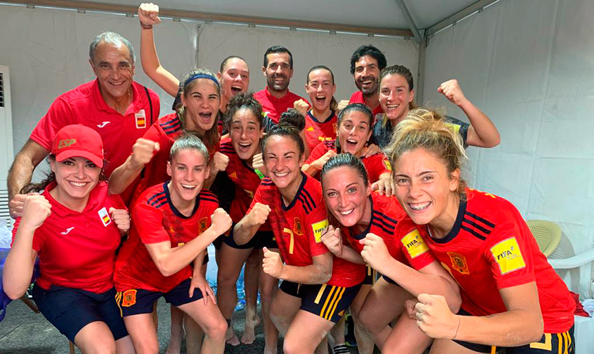 Las jugadoras celebran el pase a semifinales
