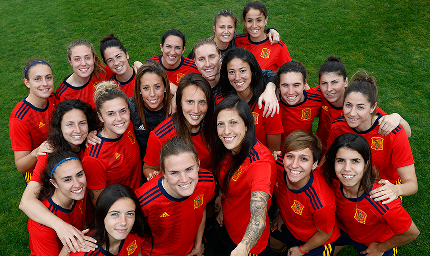 Jugadoras de la Selección española femenina