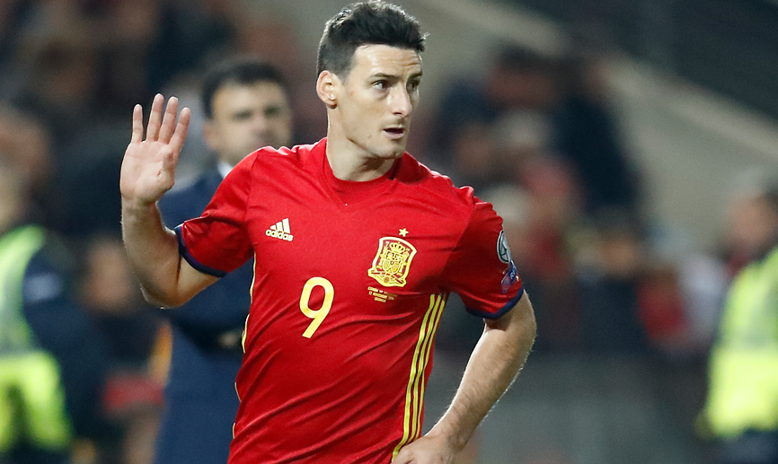 Aritz Aduriz en un momento del partido