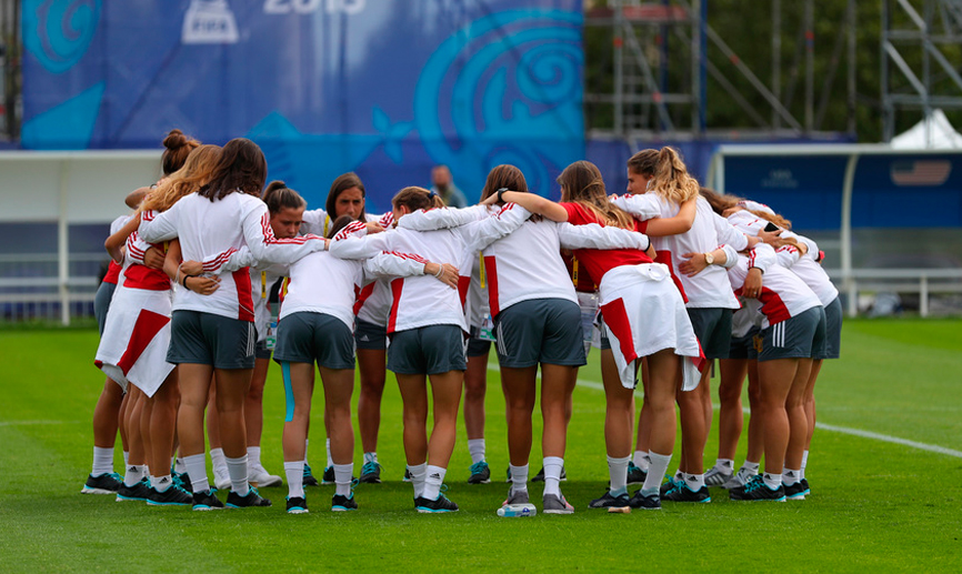 La Selección española Sub-20 femenina se conjura antes de jugar contra Estados Unidos
