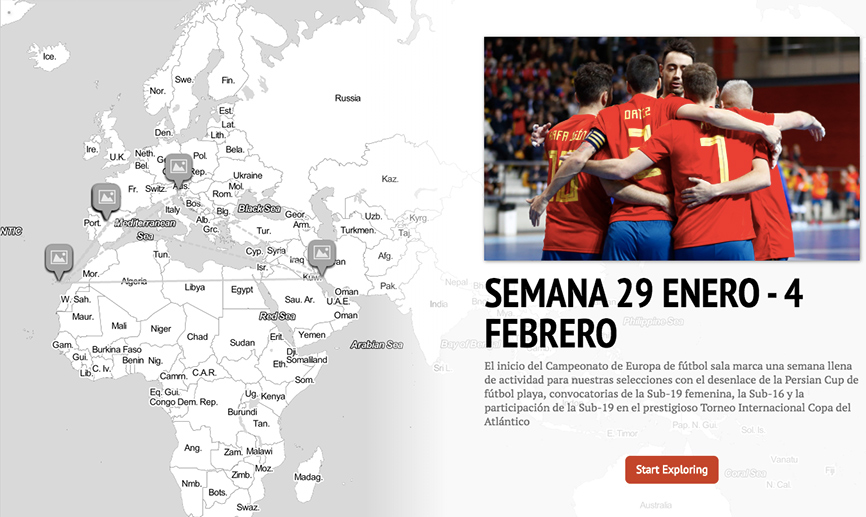 Abrazo de la selección española de fútbol sala