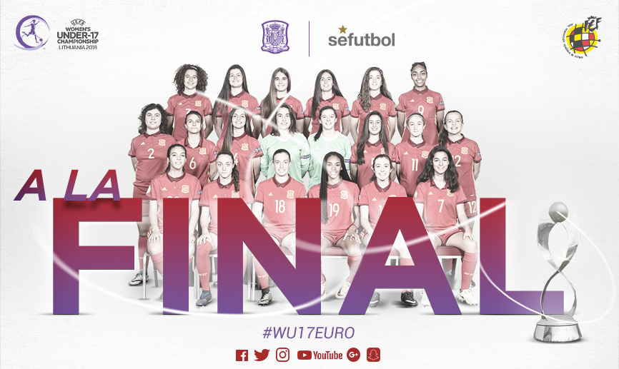 La Selección española Sub-17 femenina disputará la final del Europeo