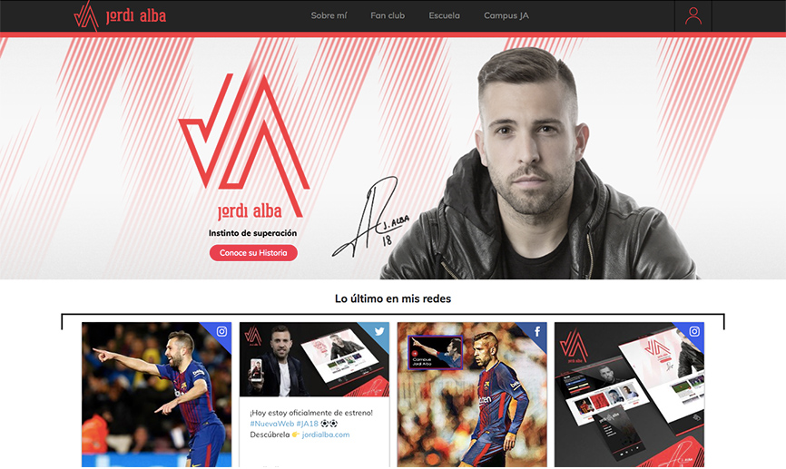 Nueva web de Jordi Alba
