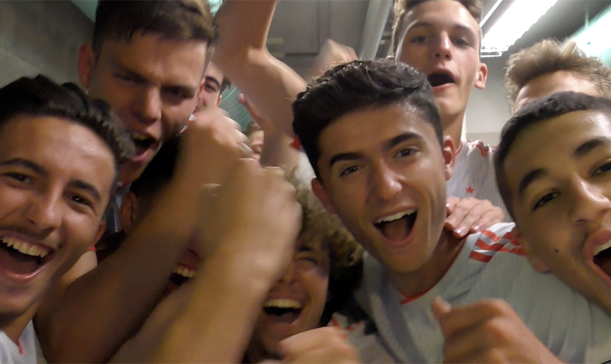 Alegría en el vestuario