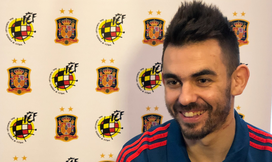 Álex Yepes durante la entrevista con SEFUTBOL en Liubliana