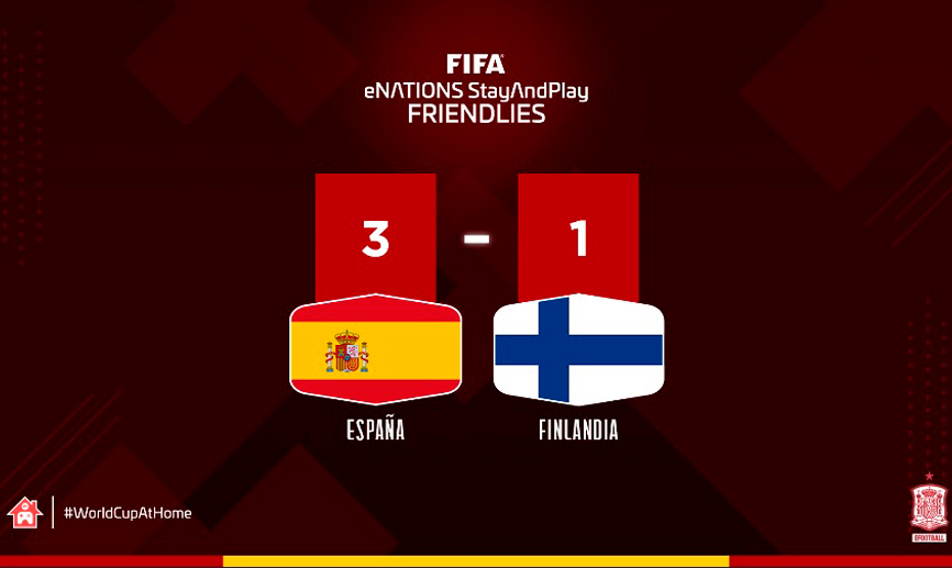 España se impone a Finlandia en el amistoso de eFootball