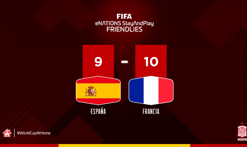 Francia se impone a España en el amistoso de eFootball