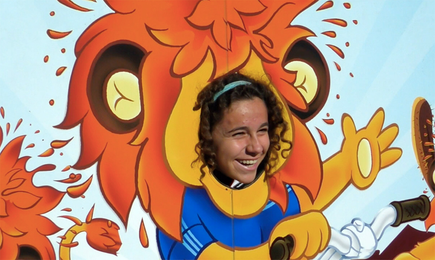 Ana Tejada en el zoo de Kaunas