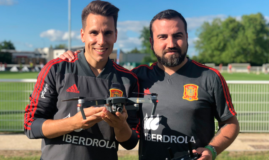 Los analistas de la Selección femenina Rubén Jiménez y Javier Egido