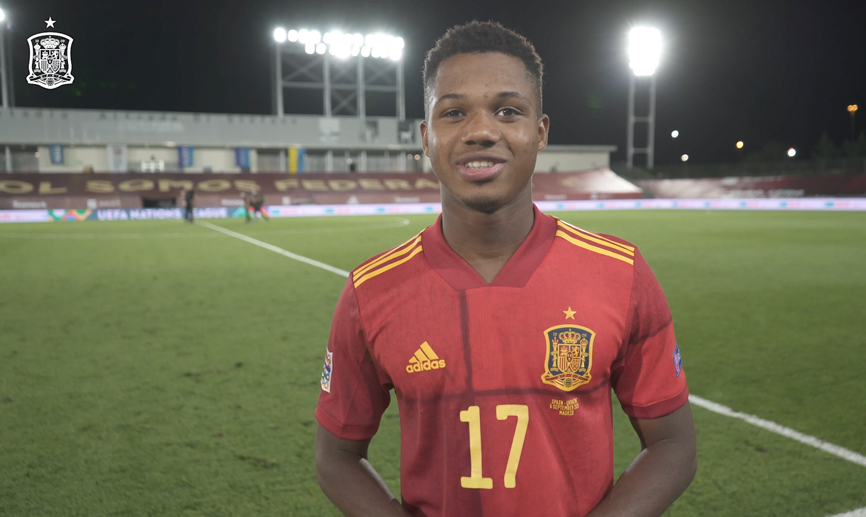 Ansu Fati: "Todos los compañeros me han dado confianza desde el primer día"