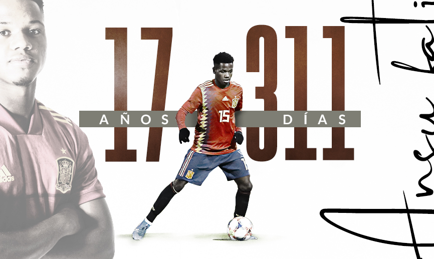 Ansu Fati, el goleador más joven en la historia de la Selección española