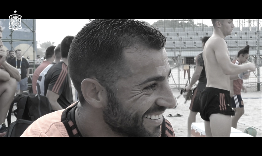 Antonio durante un momento del entrenamiento