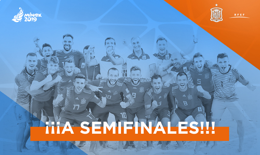 La Selección española de fútbol playa se clasifica para semifinales