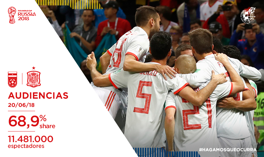 La selección española concita el interés de la audiencia