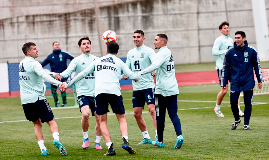 La Selección española se ejercita en la Ciudad del Fútbol