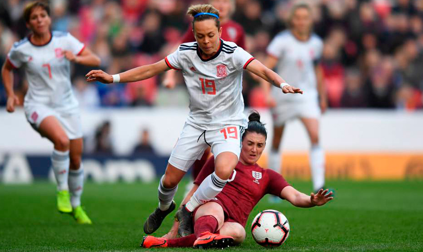 Momento del partido entre Inglaterra y España disputado el pasado mes de abril en Swindon