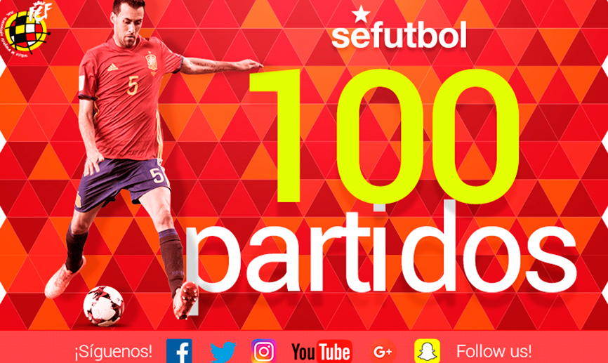 Sergio Busquets se hace centenario con la Selección