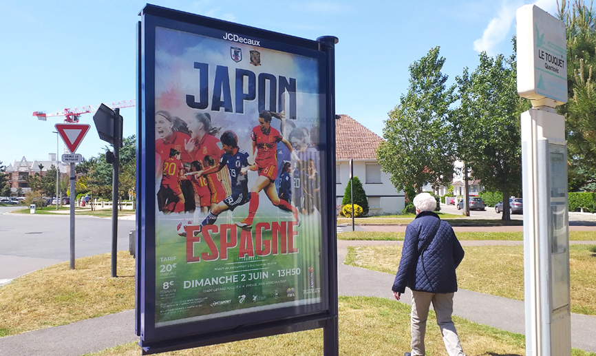 cartel anunciador del Japón-España en Le Touquet