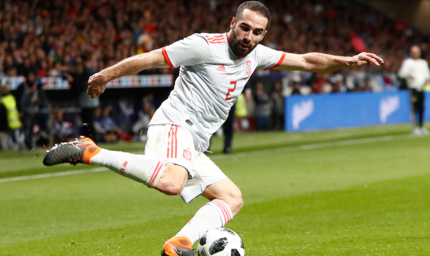 Dani Carvajal en una acción de juego