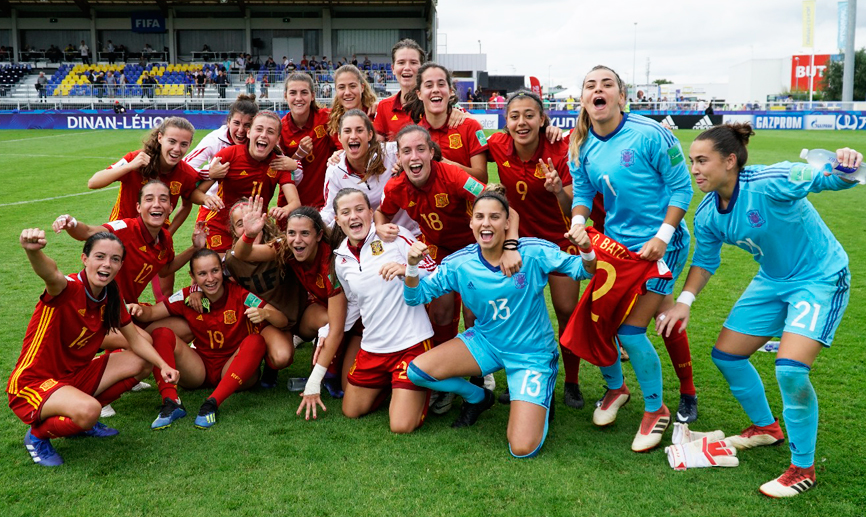 La Selección Sub-20 femenina celebra su su pase a cuartos de final 