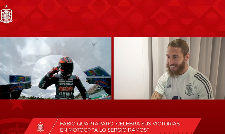 Sergio Ramos, Fabio Quartararo y una celebración a todo gas