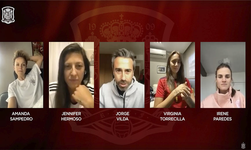 La Selección Española de fútbol femenino se “concentra virtualmente” para mantener la motivación y difundir un mensaje positivo  a todos