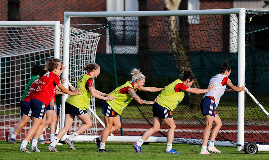 Las jugadoras de la Selección entrenan el El Havre