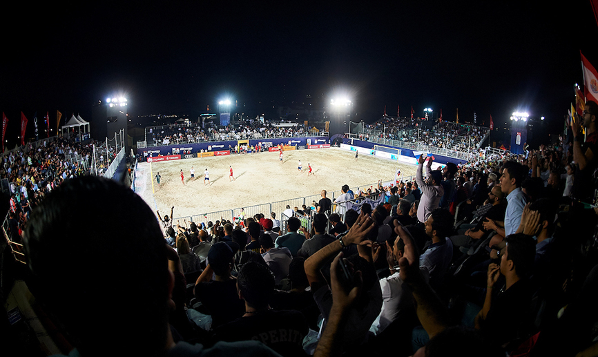 Vista panorámica de las instalaciones de Kite Beach, Dubái