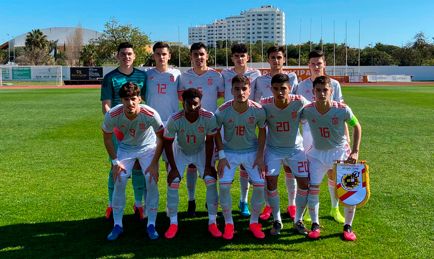 España forma ante la República de Corea