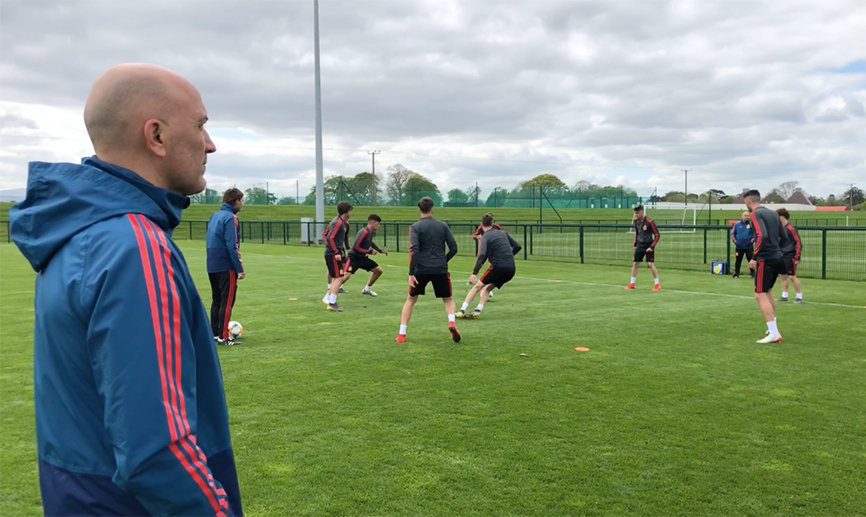 David Gordo en un momento del entrenamiento