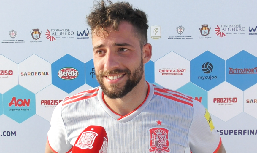 Eduard Suárez, jugador de la Selección española de Fútbol Playa