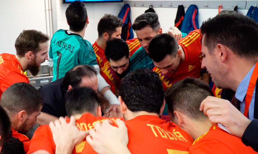 La Selección española de fútbol sala se juramenta antes de enfrentarse a Brasil