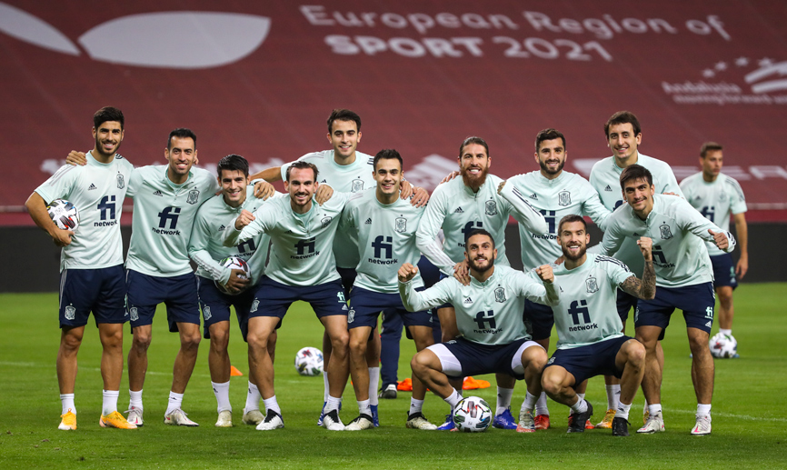 Entrenamiento de la Selección en La Cartuja