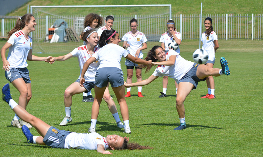 Entrenamiento de la selección española Sub-17