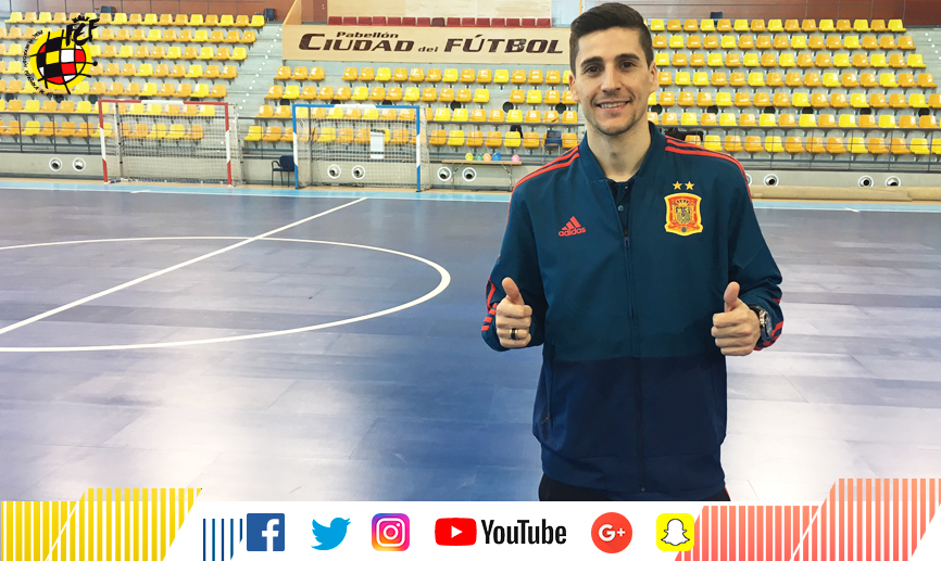 el capitán de la selección española de fútbol sala, Carlos Ortiz, en Las Rozas