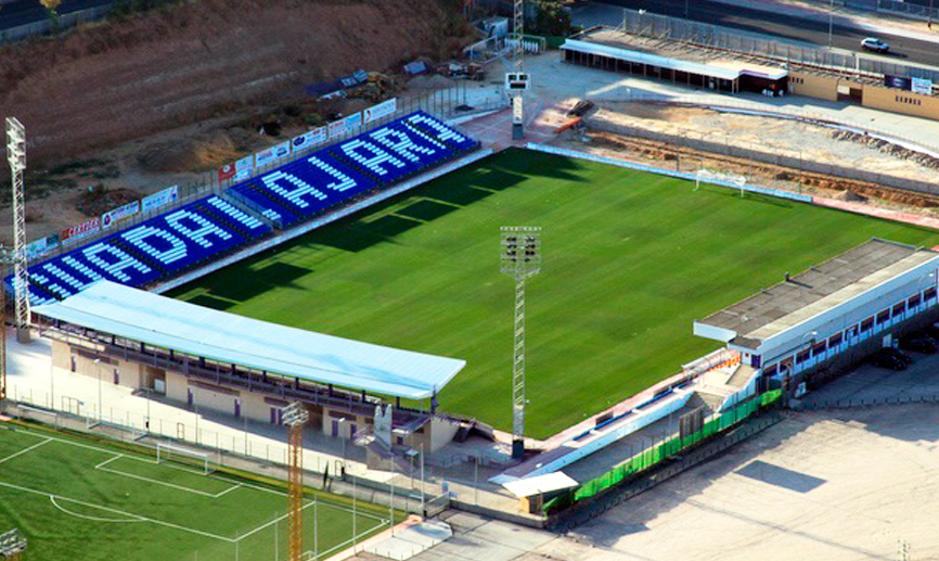 Vista panorámica del estadio Pedro Escartín de Guadalajara
