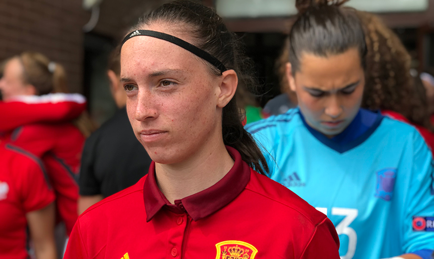 Eva Navarro, autora de dos goles ante Polonia