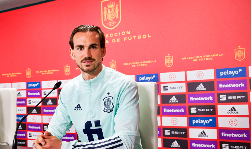 Fabián Ruiz, en la sala de prensa del estadio Benito Villamarín de Sevilla