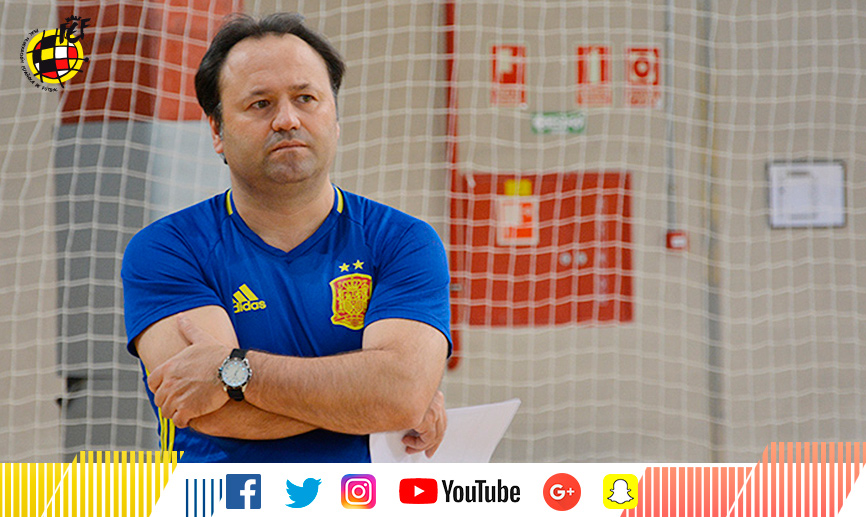 Fede Vidal en un entrenamiento con España